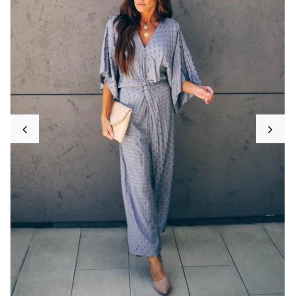 VICI COLLECTION - Cosmos Polka Dot Twist Jumpsuit - Picture 7 of 13